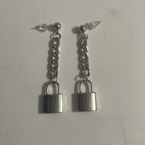 Silver Lock Earrings